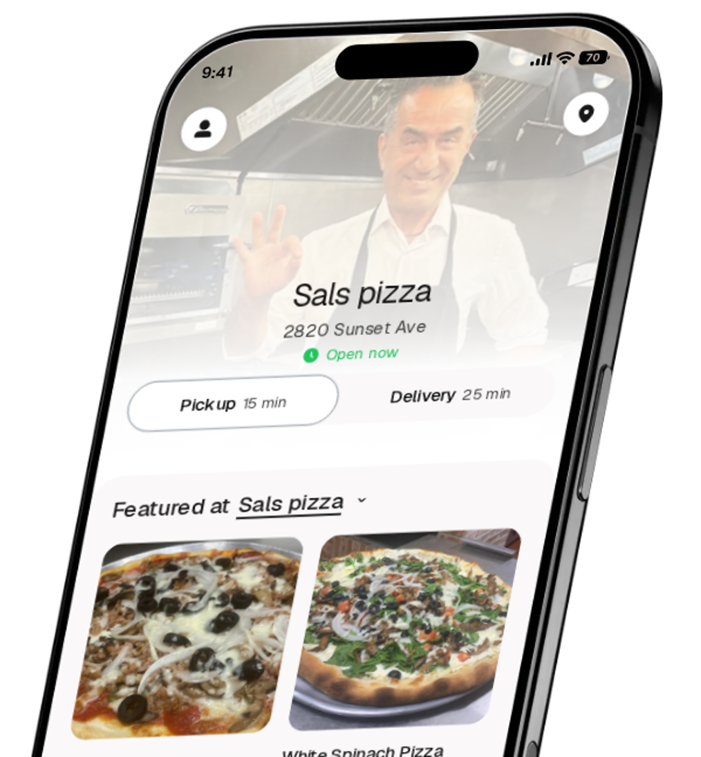 Sals pizza app preview