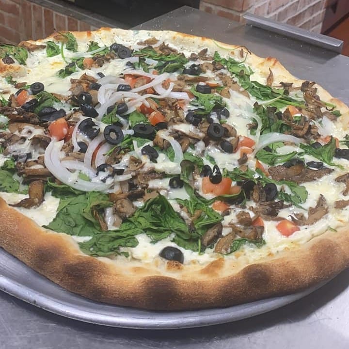 White Spinach Pizza.