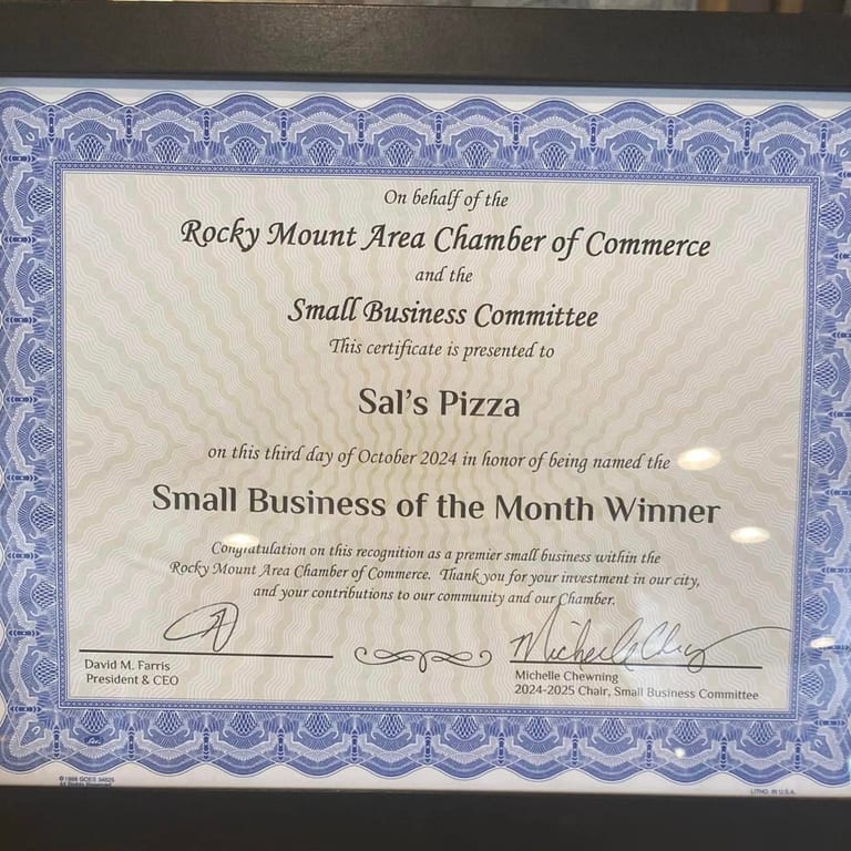 Welcome to Sal’s Pizza