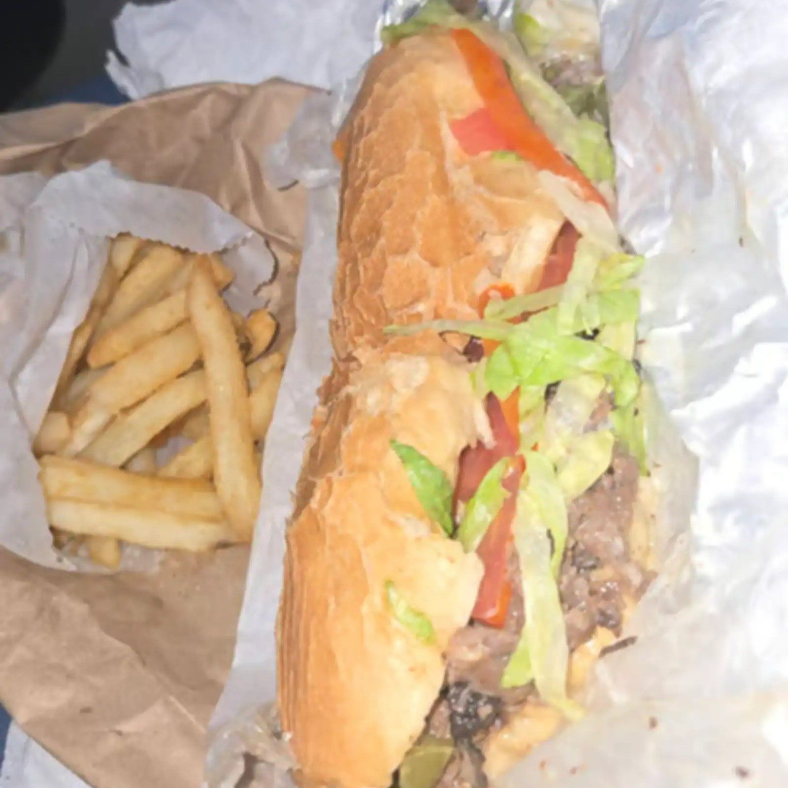 Philly Chicken & Cheese Sandwich.